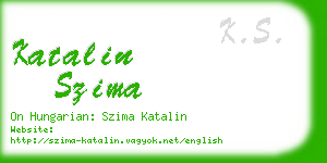 katalin szima business card